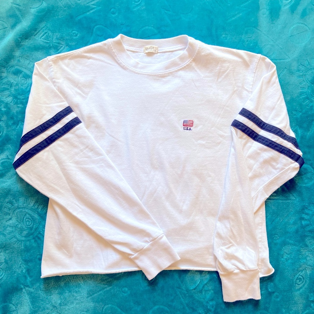 John Galt by Brandy Melville White Long Sleeve Tee